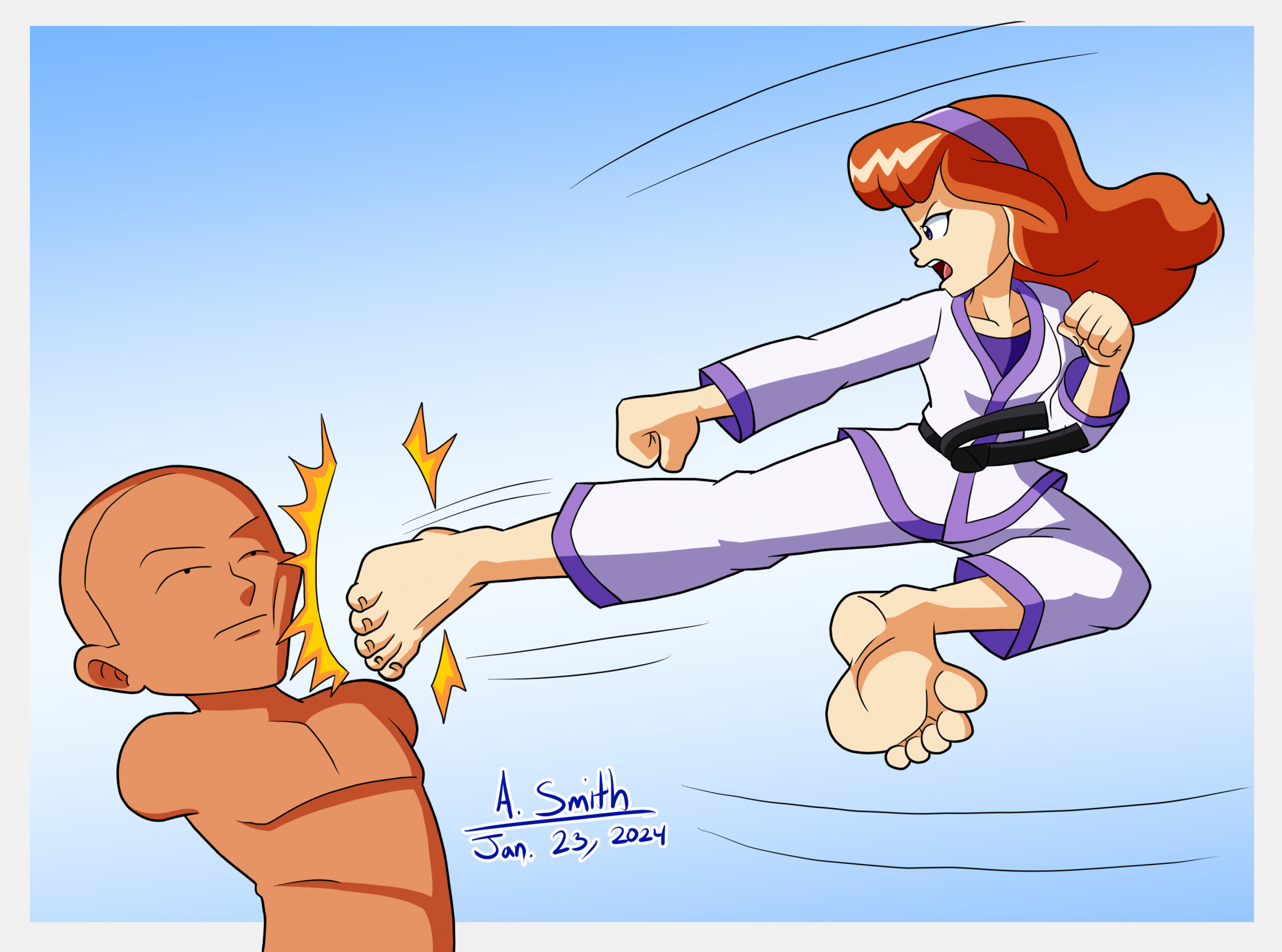 Daphne Karate Training by ArrowDSparrow -- Fur Affinity [dot] net