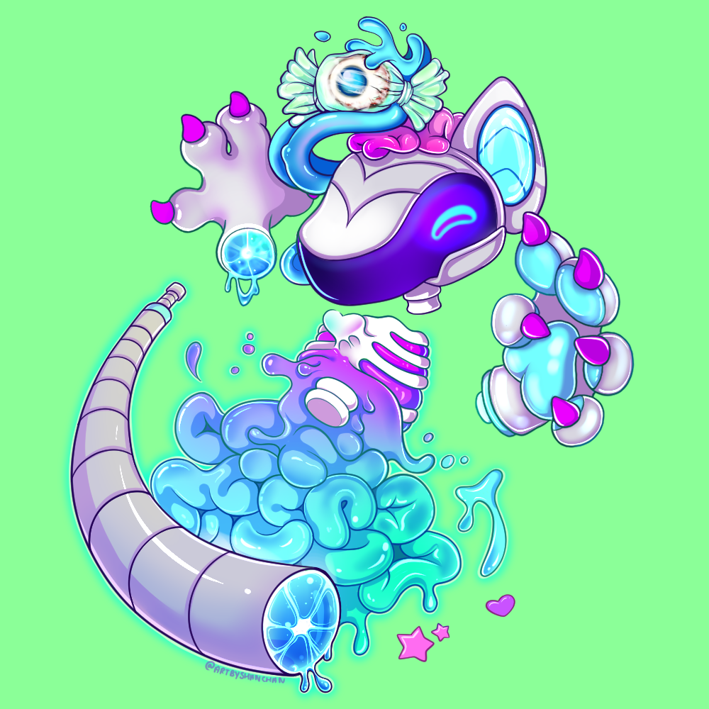 Robo Gecko Candygore Artfight