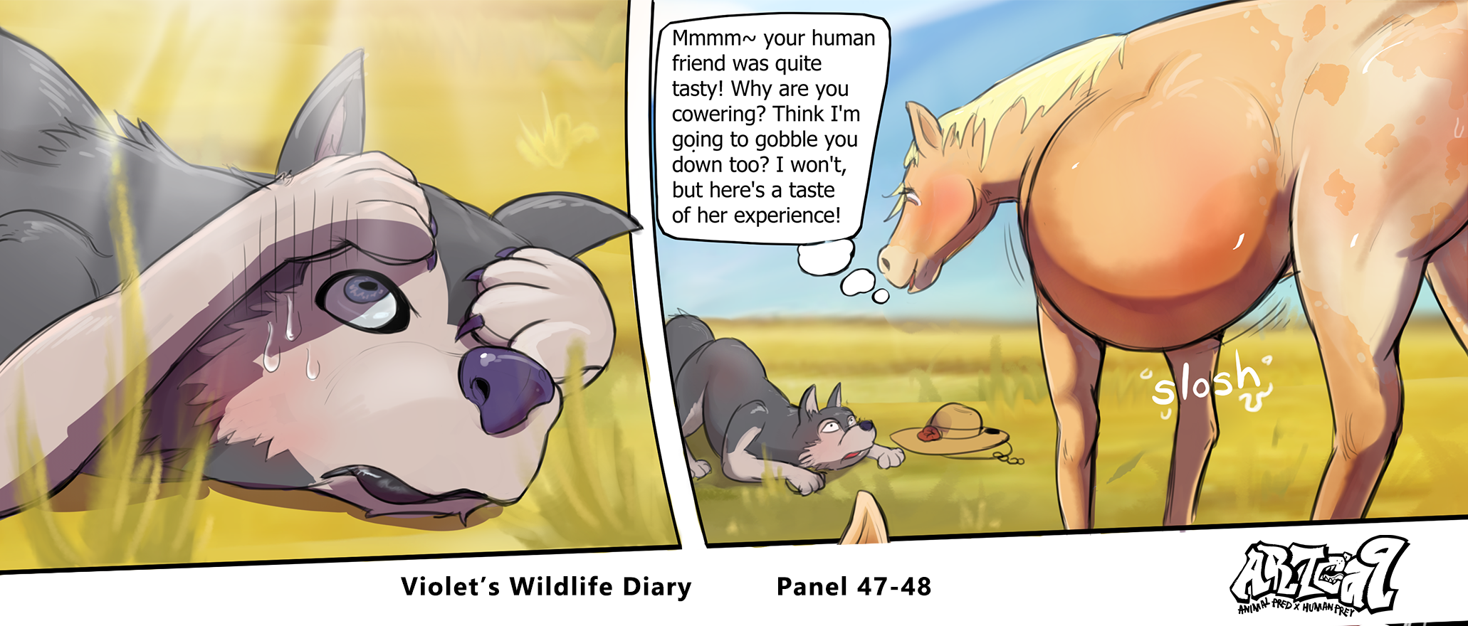 Violets Wildlife Diary: Panel 47-48 by Artca9 -- Fur Affinit