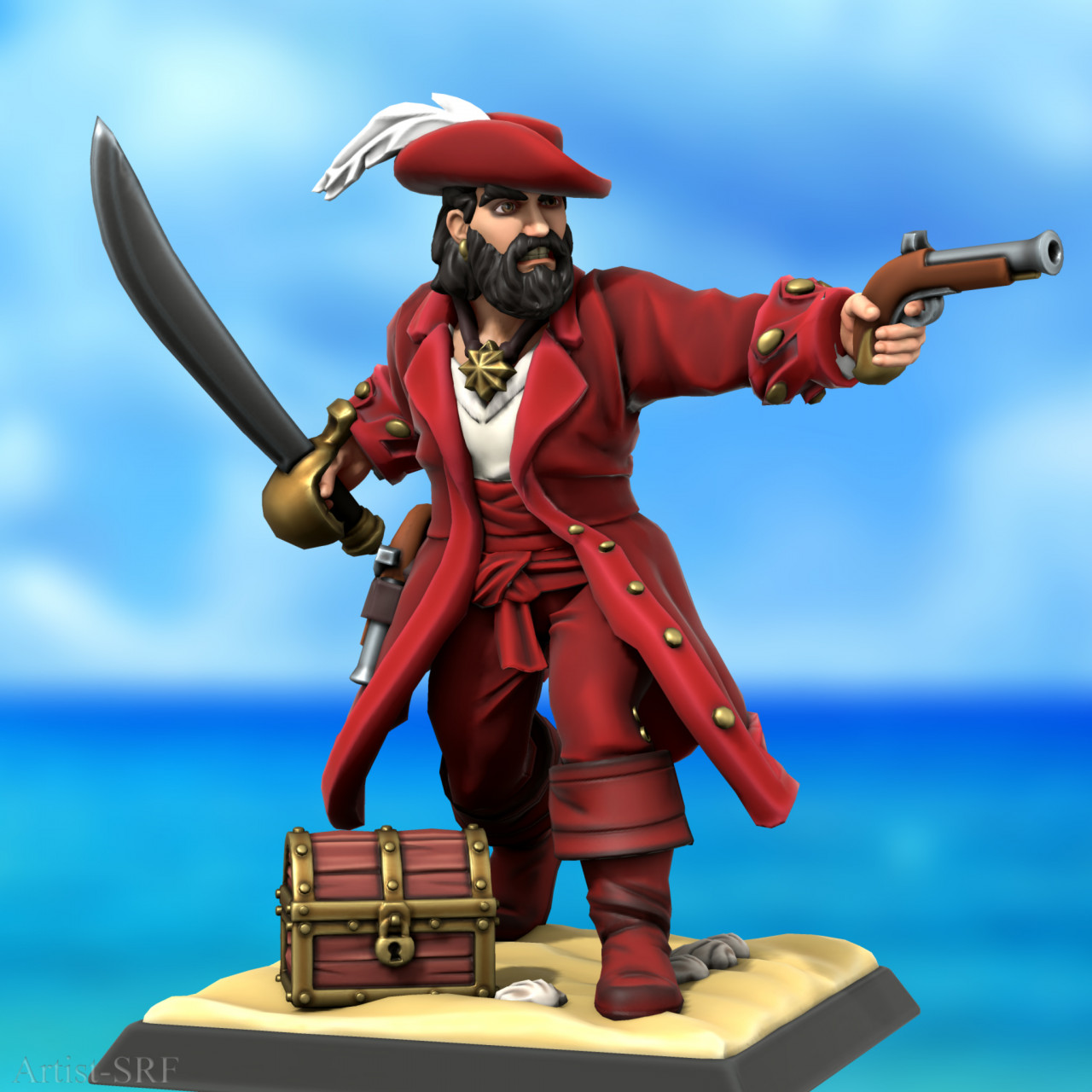 Hero Forge: Poster Pirate by ARTIST-SRF -- Fur Affinity [dot] net