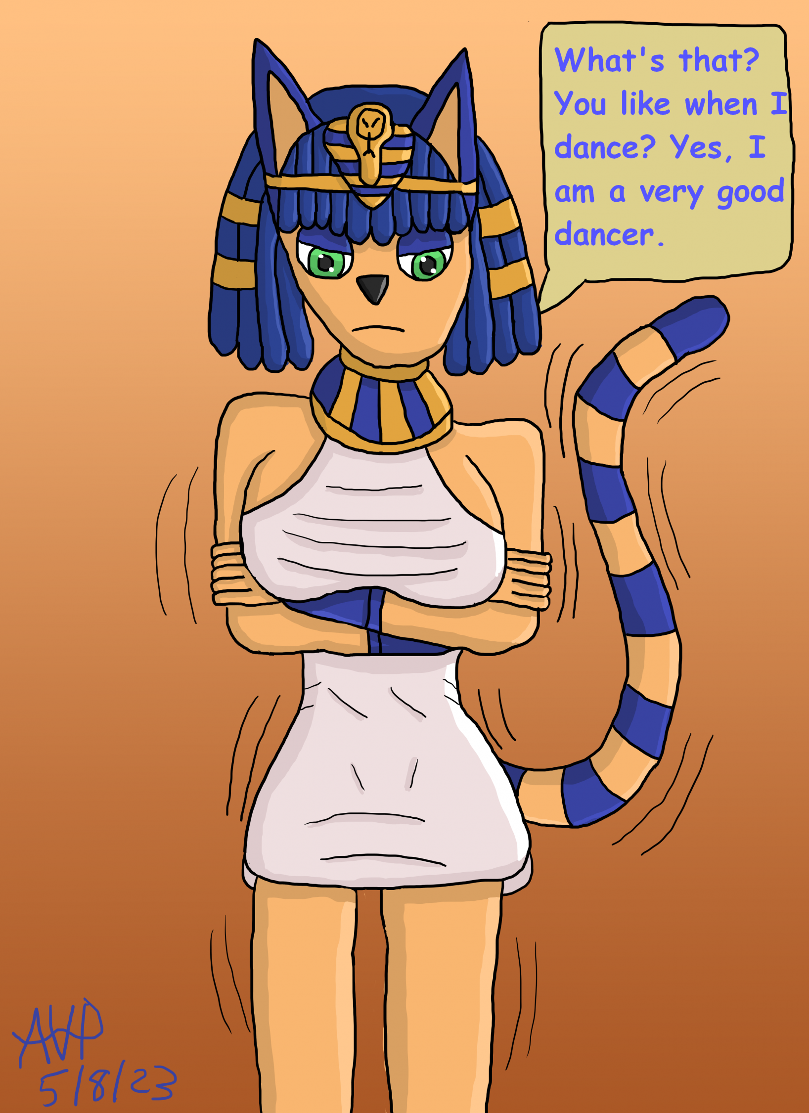 Ankha Dancing by ArtVulpine -- Fur Affinity [dot] net