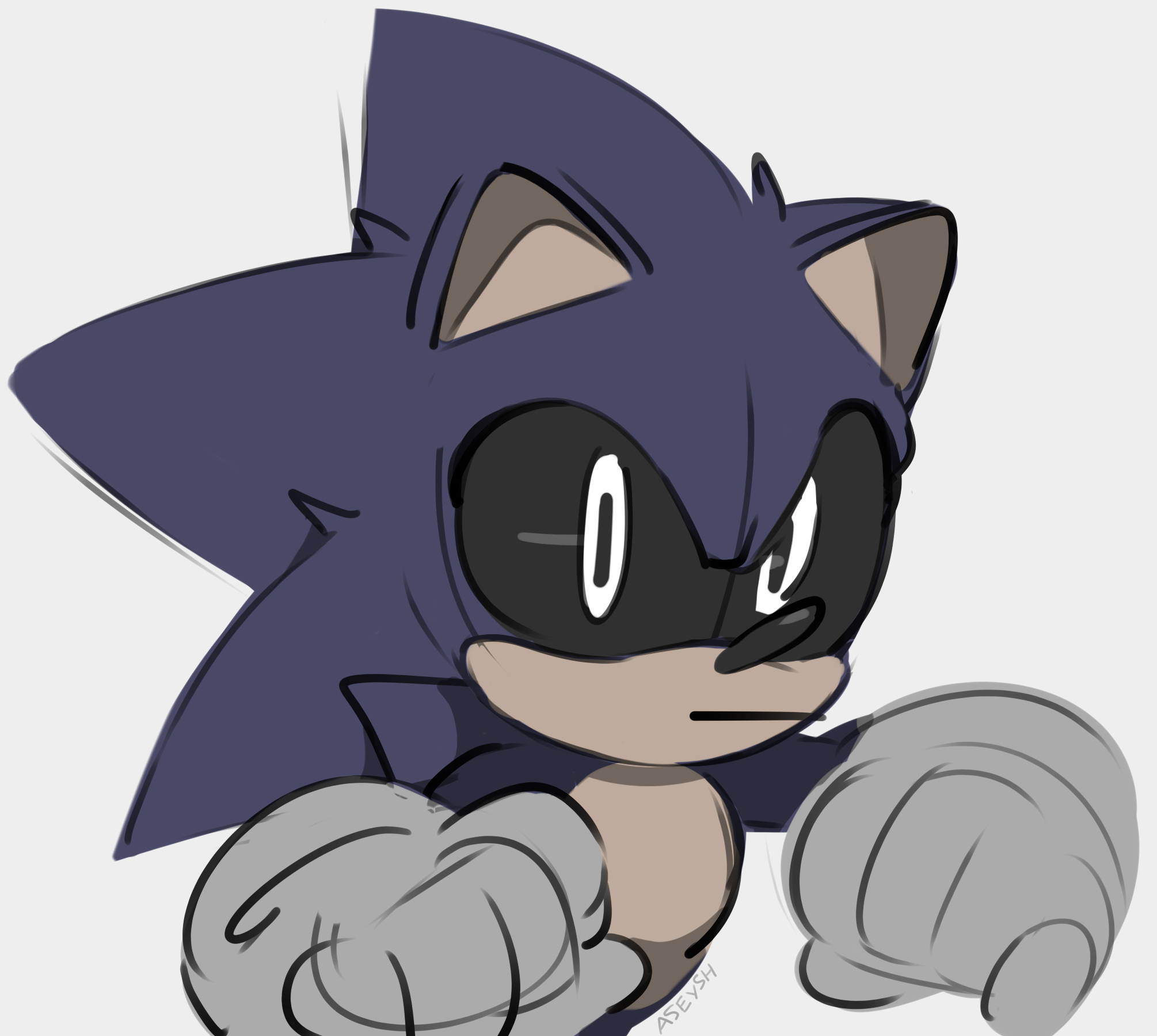 if majin Sonic has a mask all the time?(animated) 