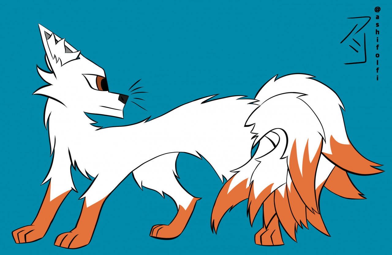 cute nine tailed fox mascot Stock Vector | Adobe Stock