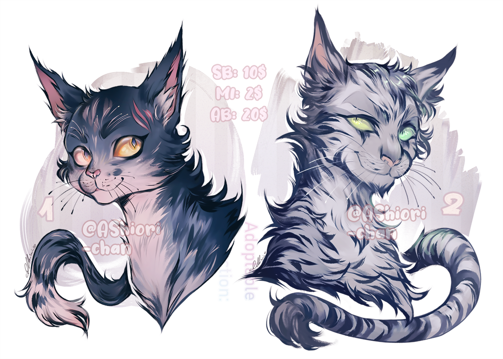 Warrior Cats Adopts 2 (Closed!) by ProjectMischa -- Fur Affinity