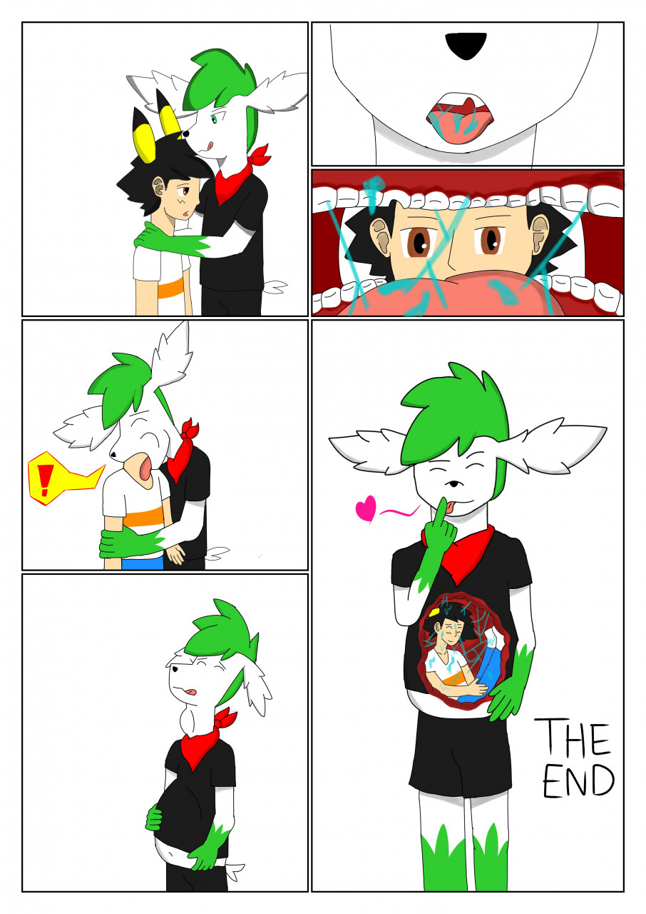 Ash x shaymin vore eat by Ashpikachus -- Fur Affinity [dot] net