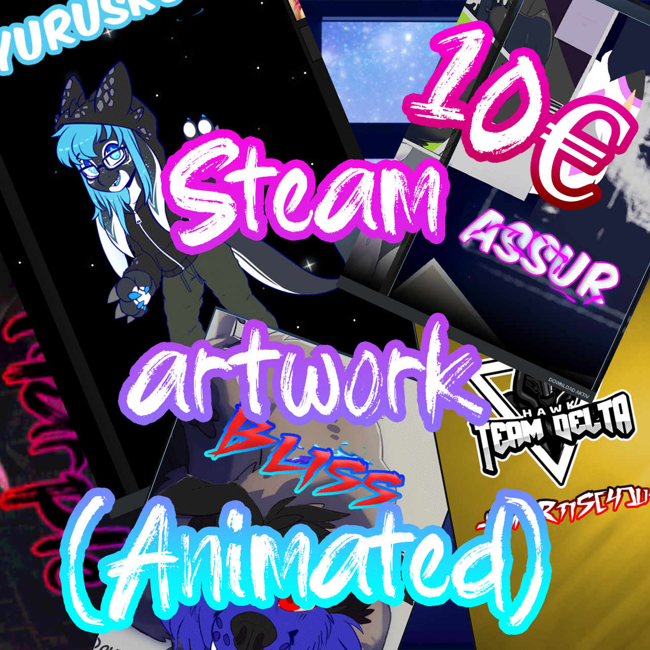 Animated steam Artwork sale