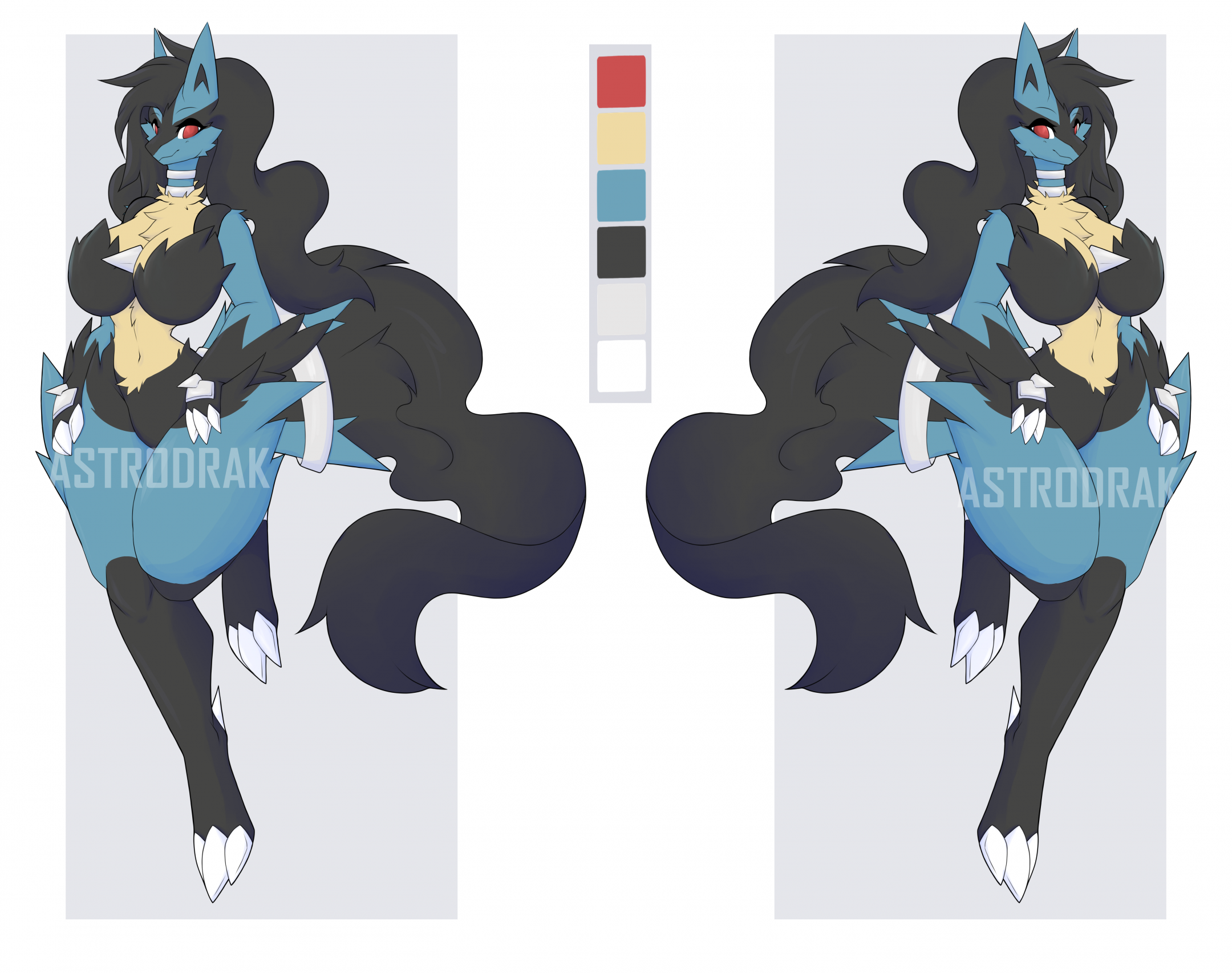 SOLD] LUCARIO x ZACIAN CROWNED ADOPT - $20 SB by astrodrak_adoptz