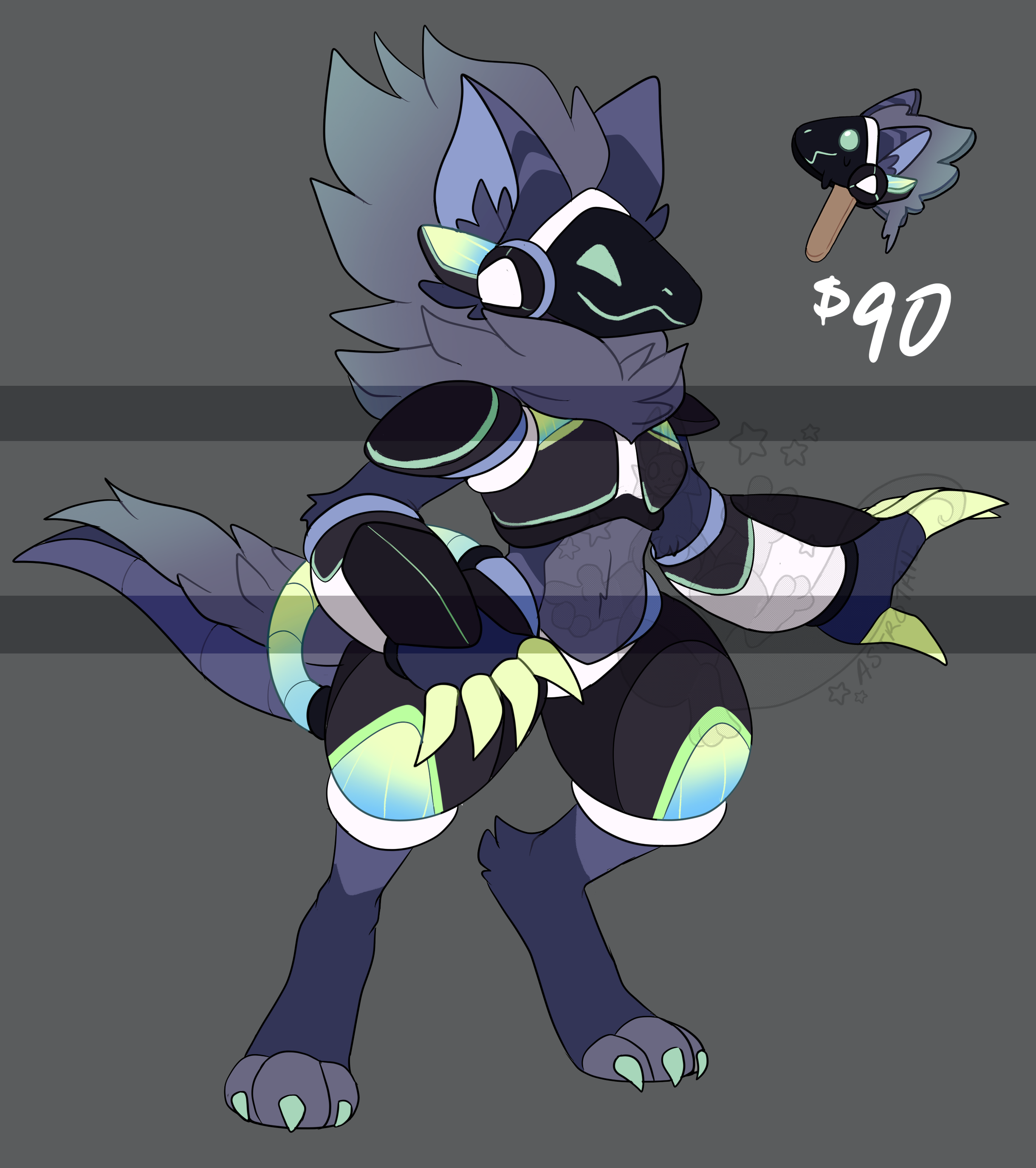 Sour Patch Protogen by Astrotail -- Fur Affinity [dot] net