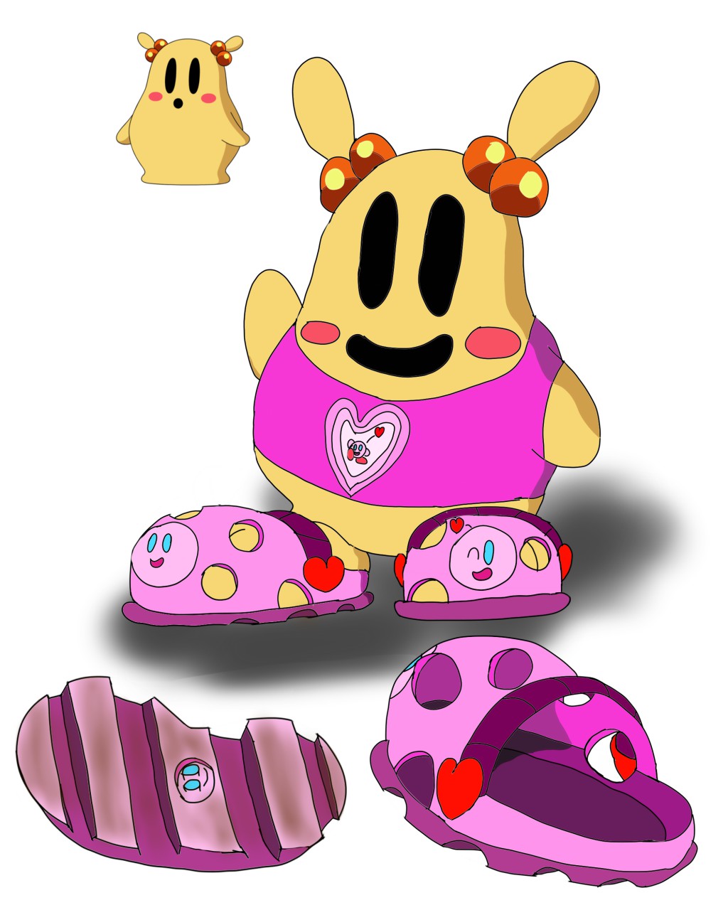 Kirby right back at ya - honey (shading test) by aswann12 -- Fur Affinity  [dot] net