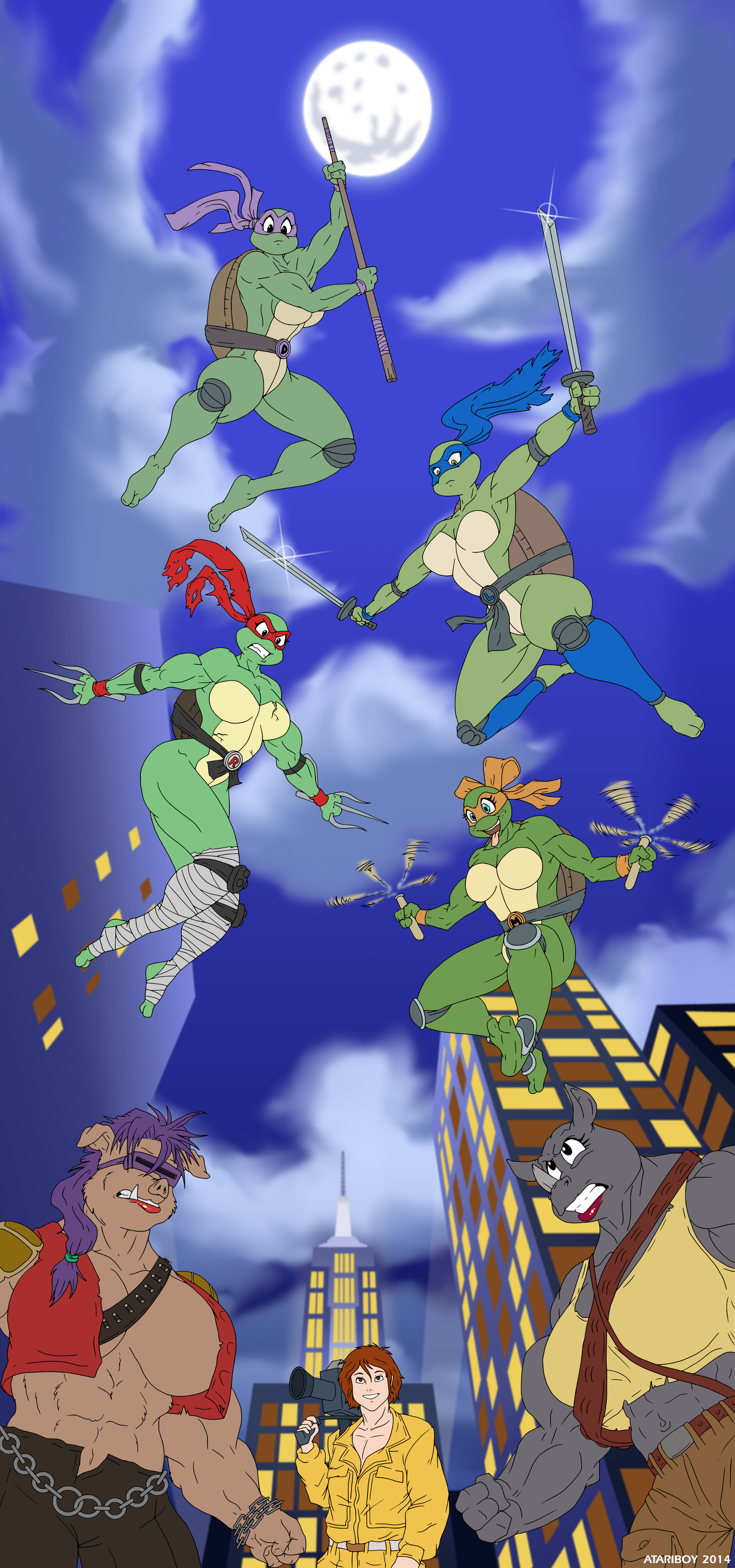 Chochi's TMNT Rule 63 - We Forget To Look Up. by Atariboy -- Fur Affinity  [dot] net