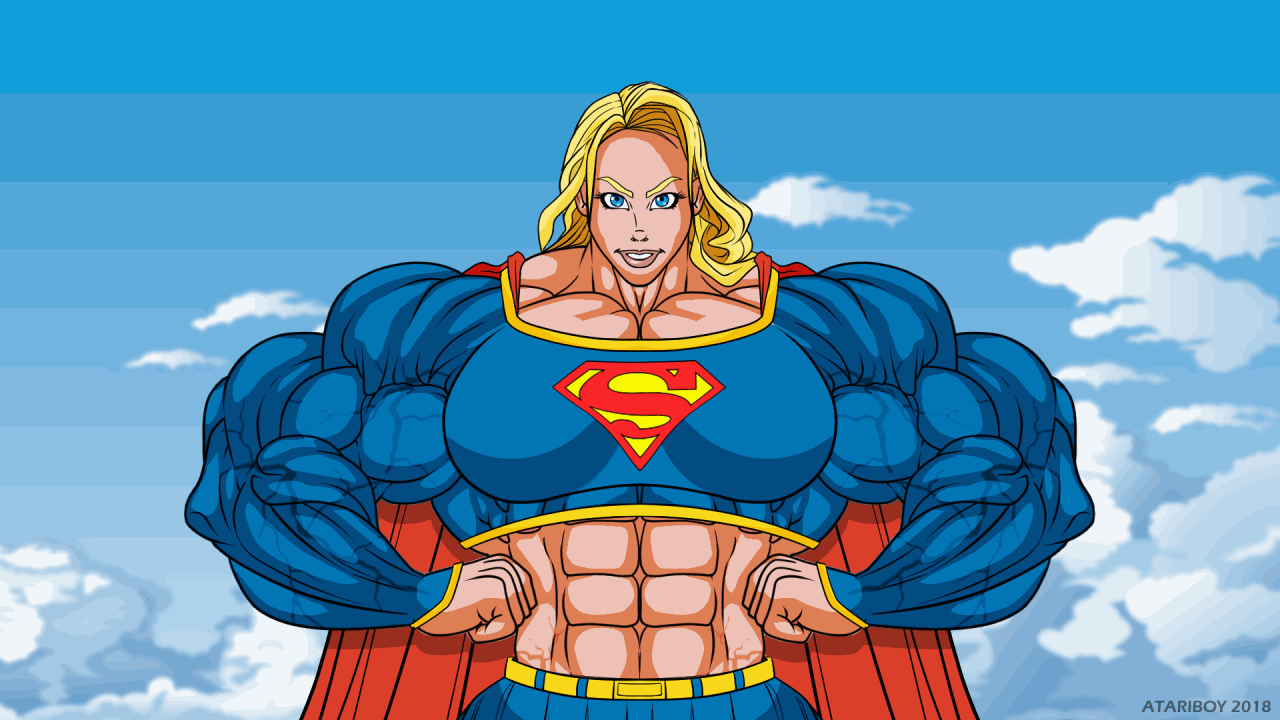 Size. muscle. supergirl. 