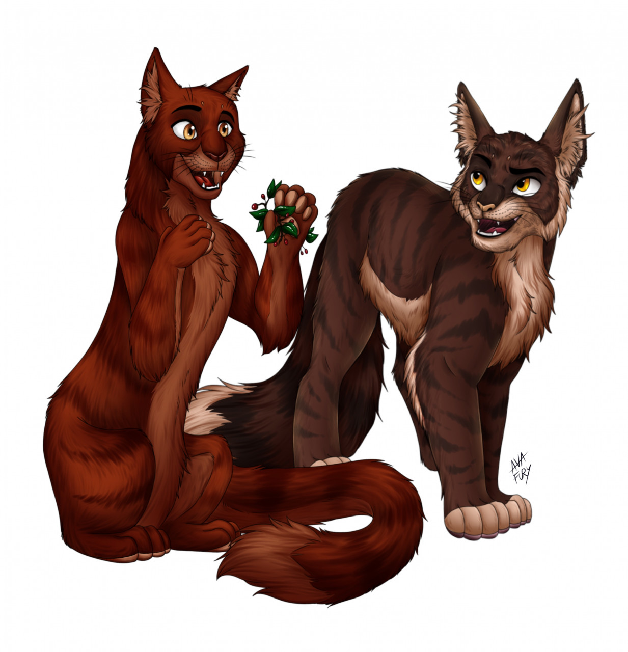 Alderheart & Bramblestar the warriors cats by avafury -- Fur Affinity [dot]  net