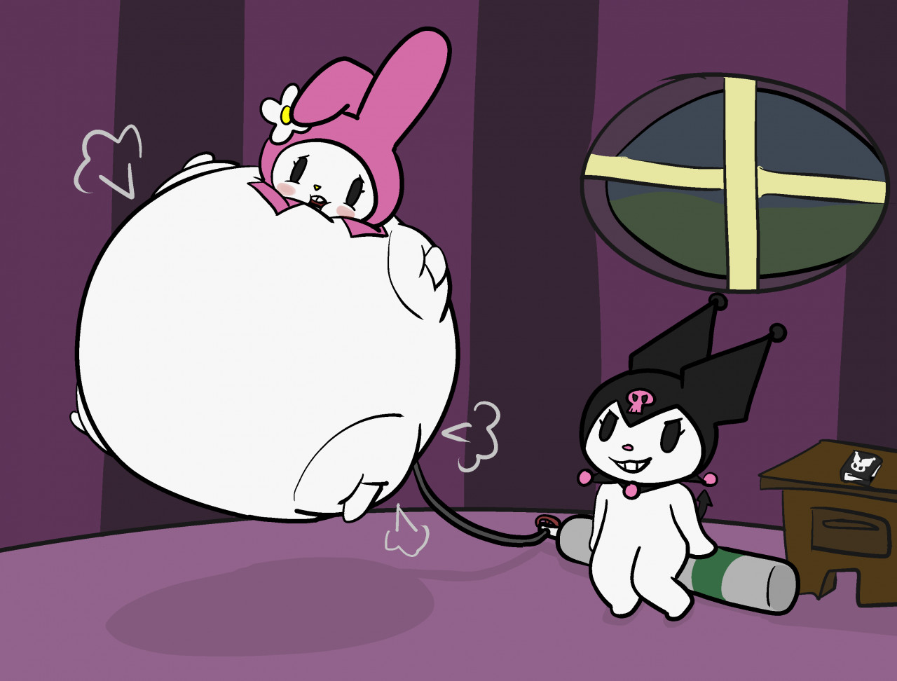 My Melody and Kuromi Hanging Out by AverageSink -- Fur Affinity [dot] net
