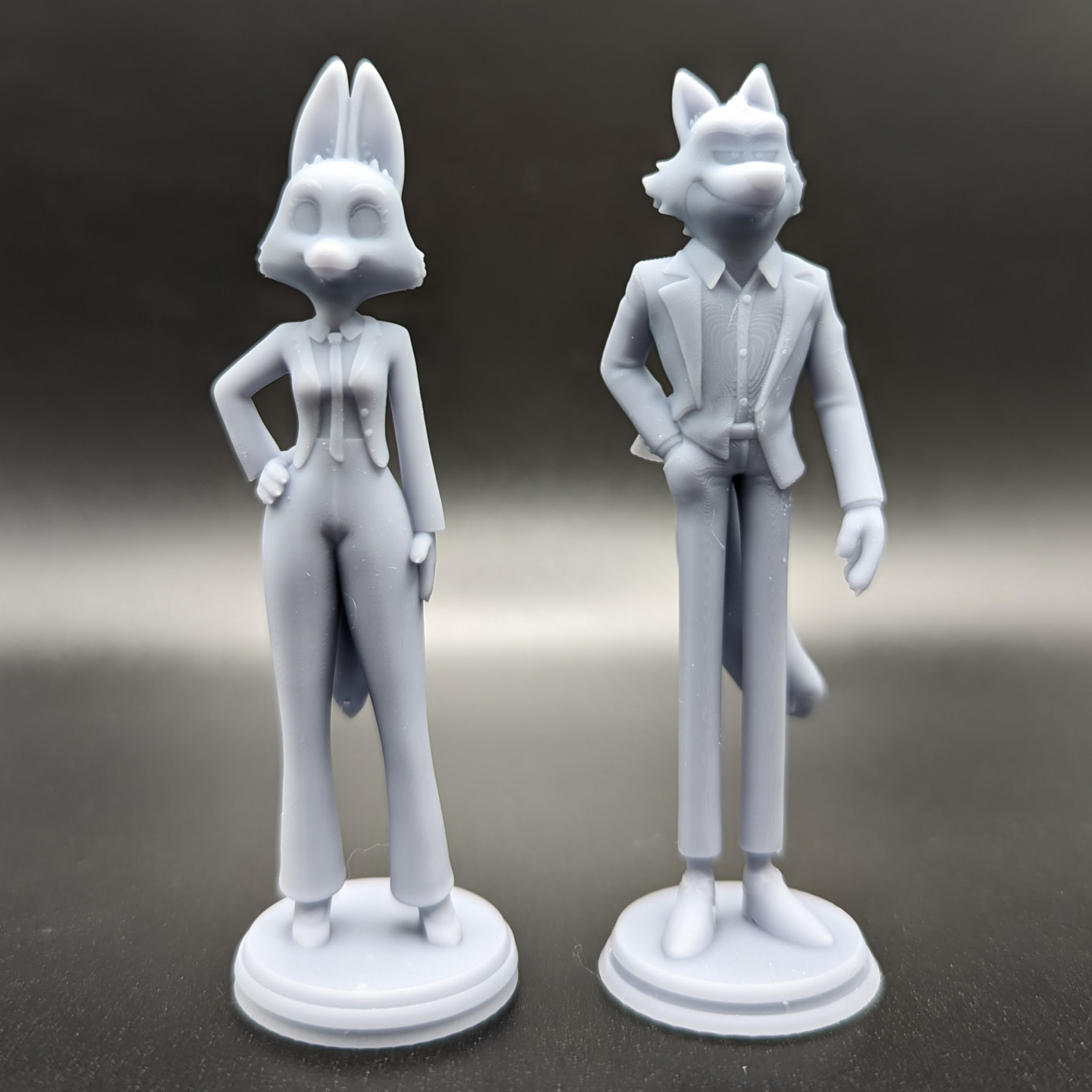 Diane Foxington and Mr Wolf from The Bad Guys (by SillyToys) by AwooPrints  -- Fur Affinity [dot] net