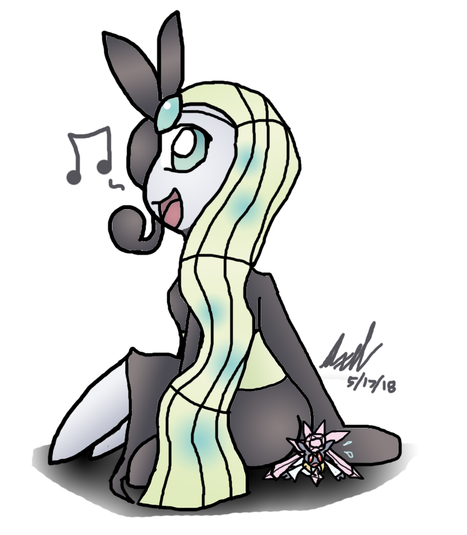 Meloetta Buttcrushes Tiny Diancie by AxelDK64 -- Fur Affinity [dot] net