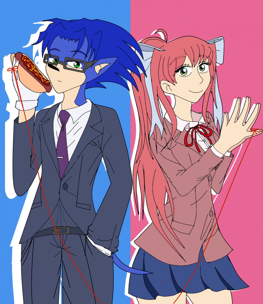 Just Sonic X Monika (Love is Hard for Otaku Parody) by AxelDK64 -- Fur  Affinity [dot] net