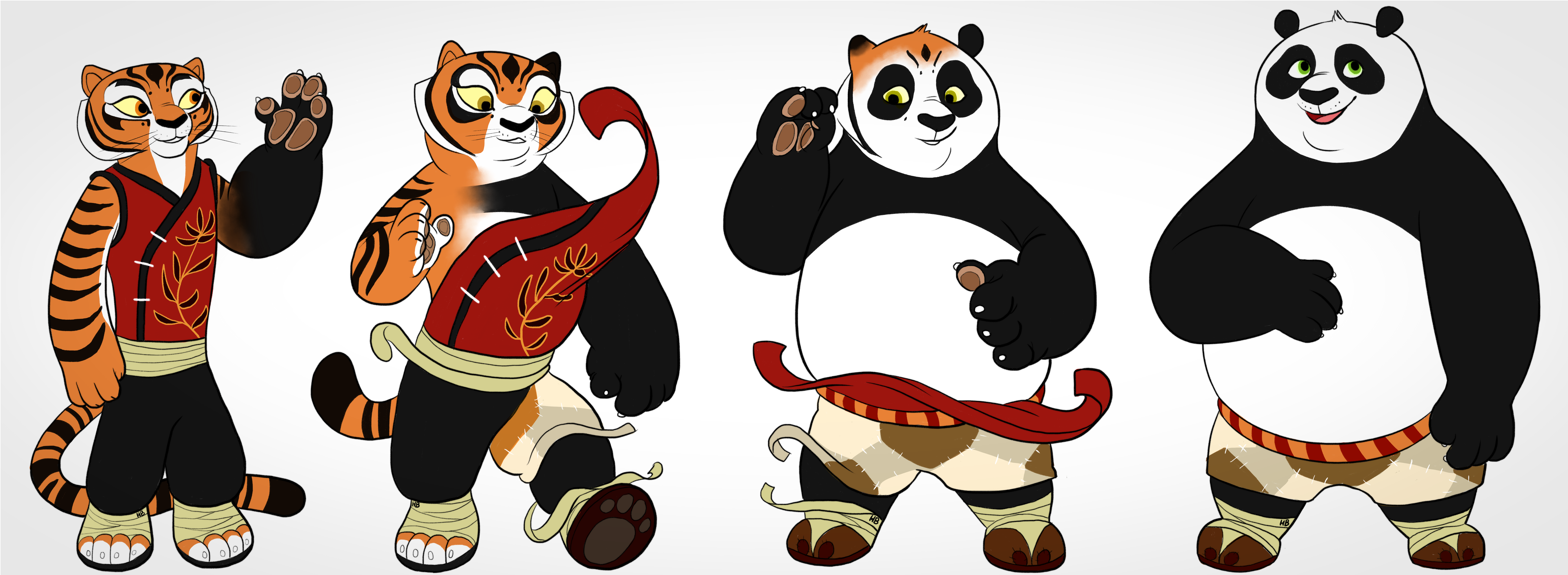 kung fu panda tigress and po kids