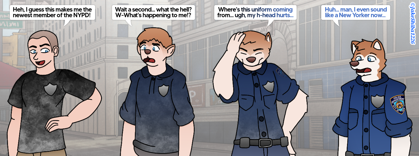 Jesse lets a cop go before him (rookie mistake) by Pepper2273 -- Fur  Affinity [dot] net
