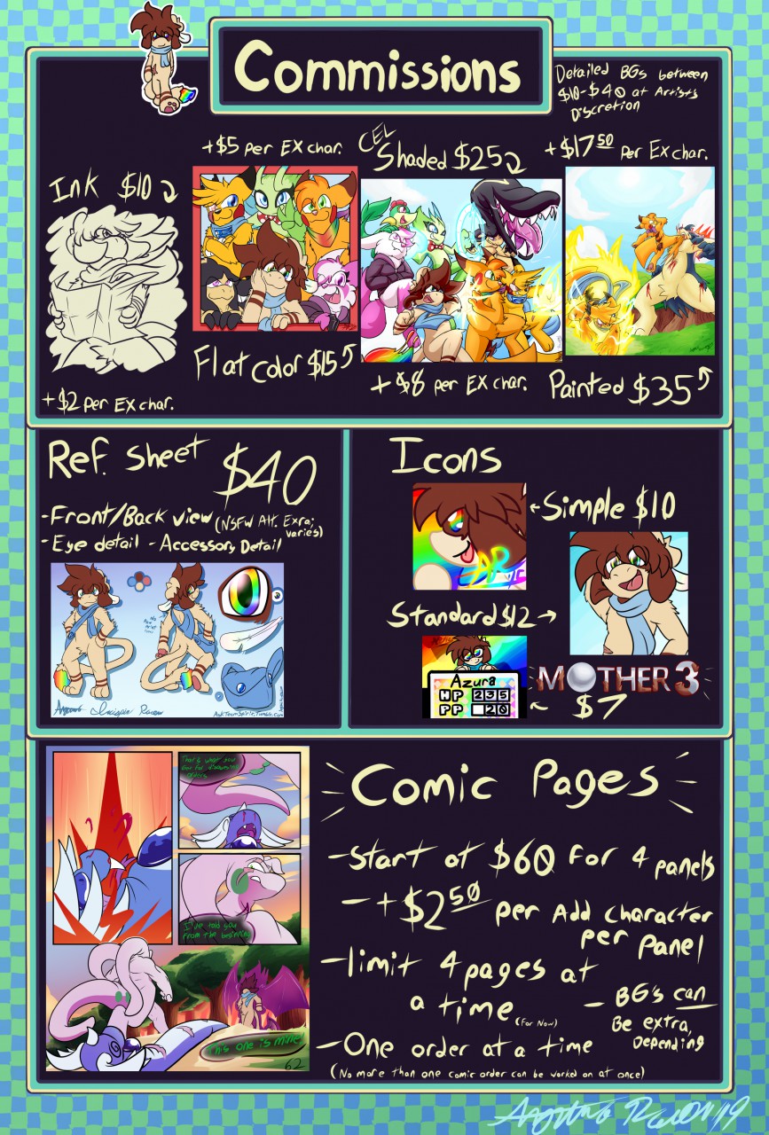Commission Price Sheet (DEFUNCT) by AzuraRacon &ndash; Fur Affinity 