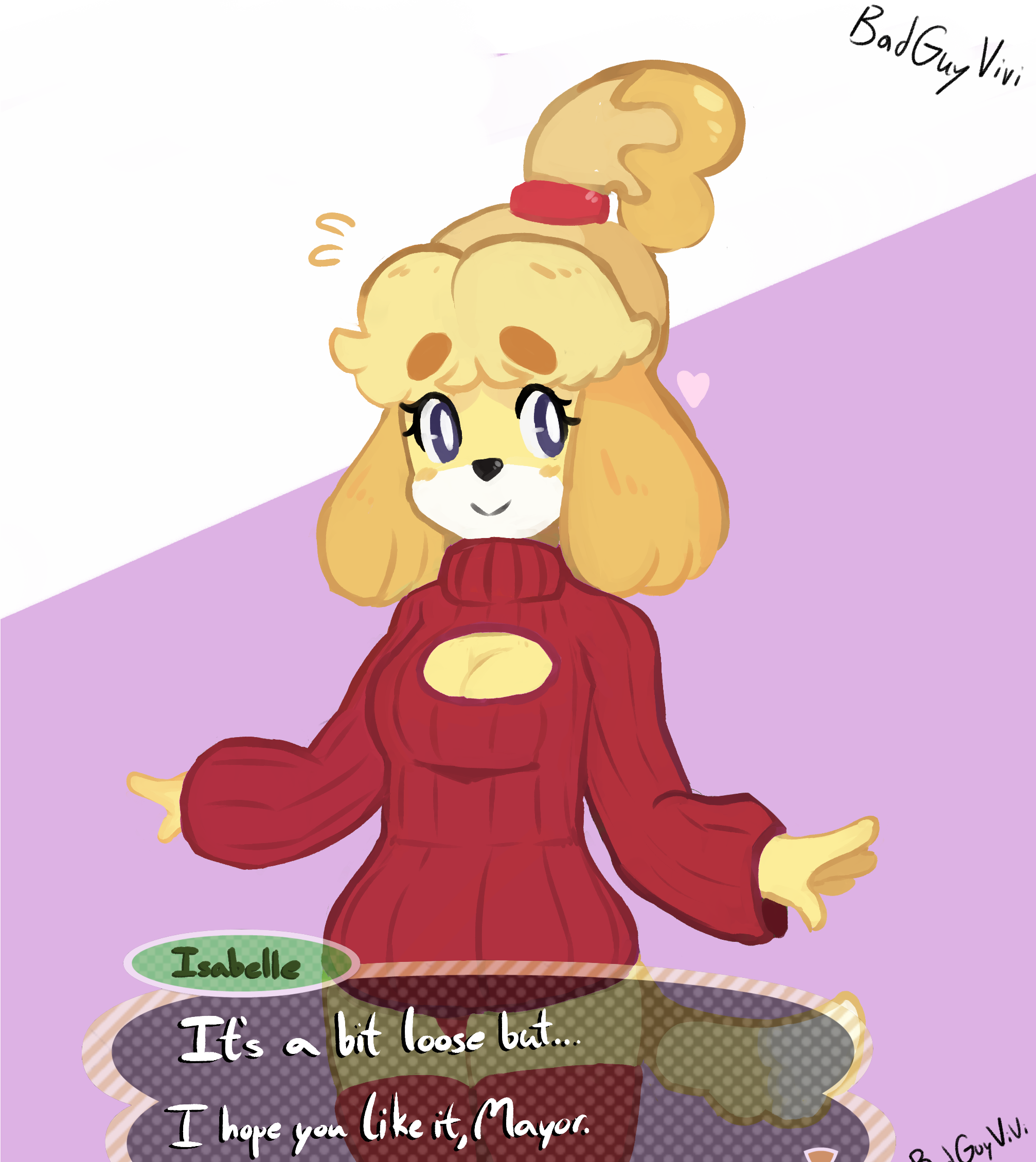 Isabelle Sweater Pt.1! by badguyvivi -- Fur Affinity [dot] net