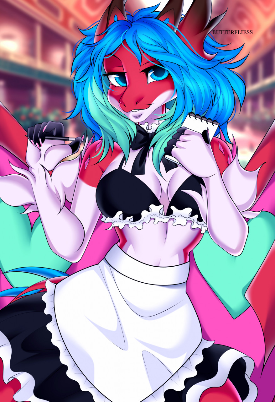 Rebecca the sexy waitress by Bahamut634 -- Fur Affinity [dot] net