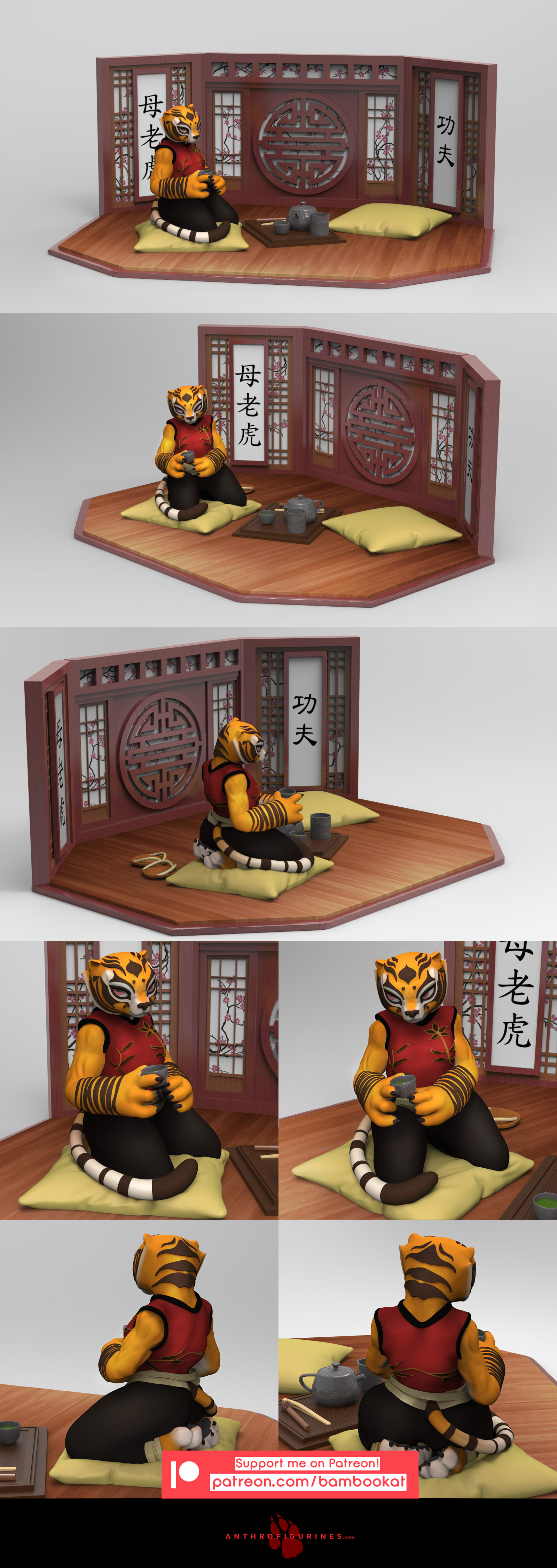 Master Tigress figurine (Kung Fu Panda) by BambooKat -- Fur Affinity [dot]  net