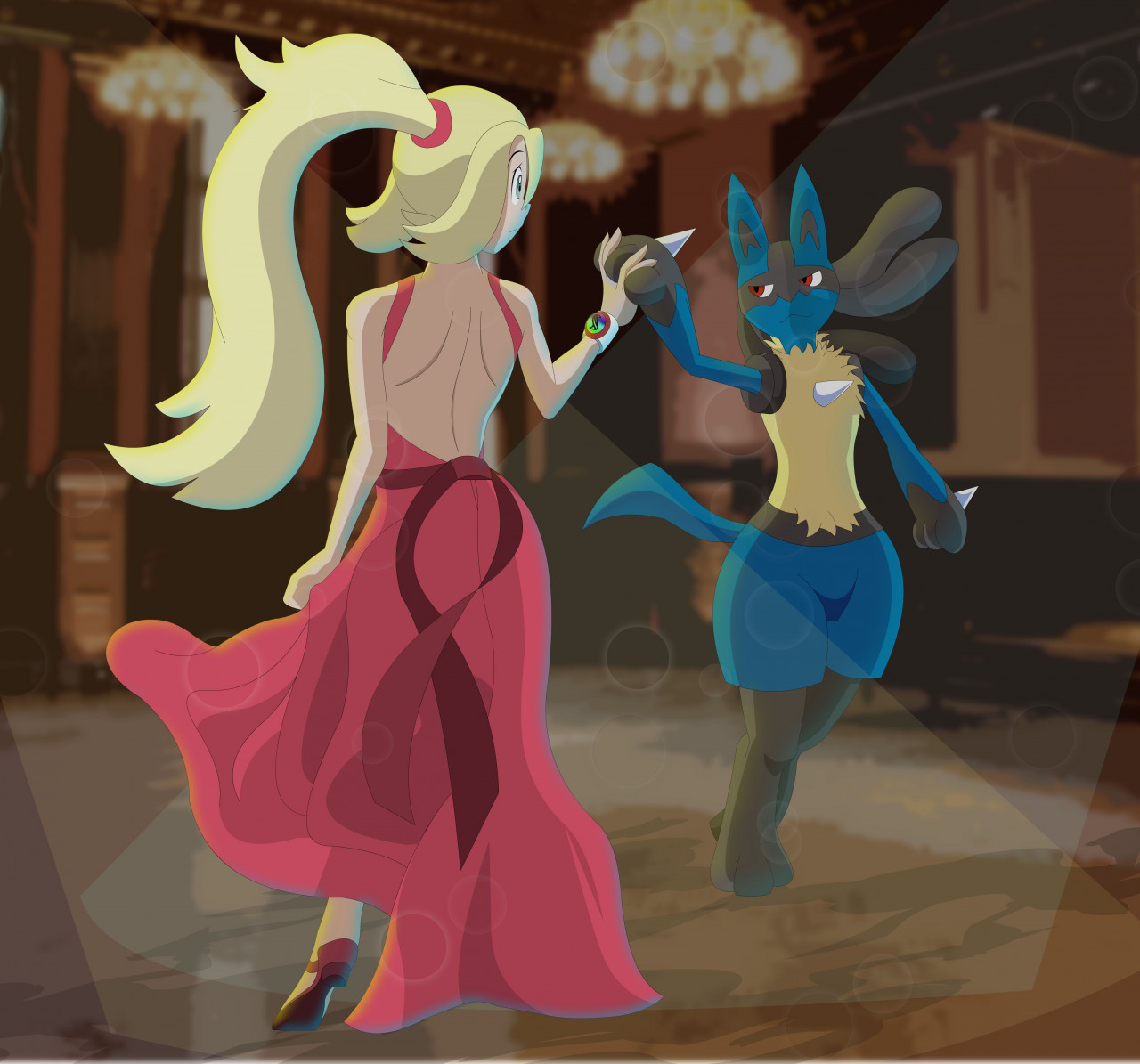 Korrina and lucario