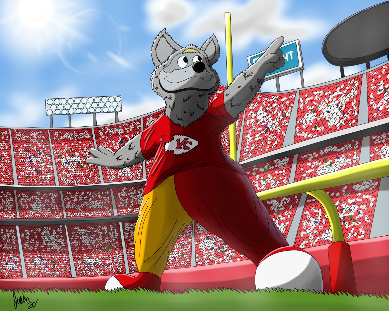 kansas city chiefs mascot  Kansas City Chiefs Mascot K.C. Wolf