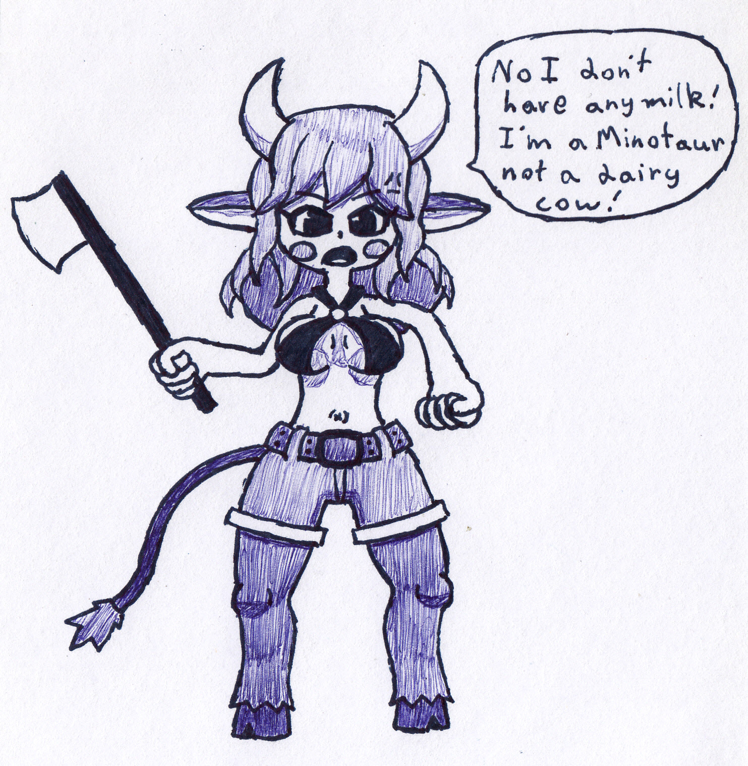 Monster girls: Minotaur Mixie by Be11m -- Fur Affinity [dot] net