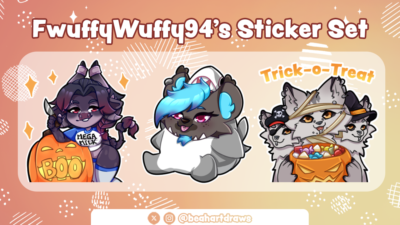 Commission - Sticker pack FwuffyWuffy94