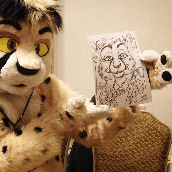 Spots' Fursuit Caricature