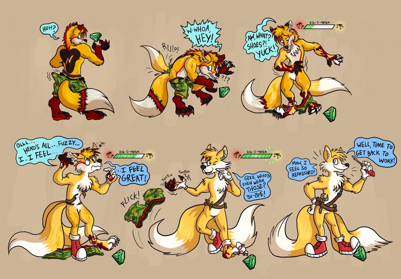 tails the werefox transformation