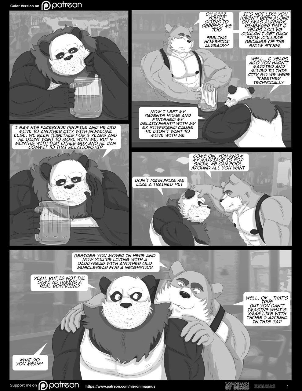 XXX-MAS Page 01 - (B/W Version) by Begami -- Fur Affinity [dot] net