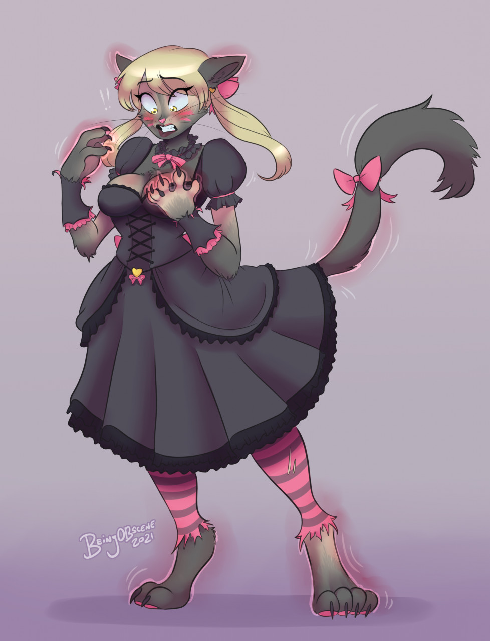 TF - COM: Black Cat D.Va by BeingObscene -- Fur Affinity [dot] net