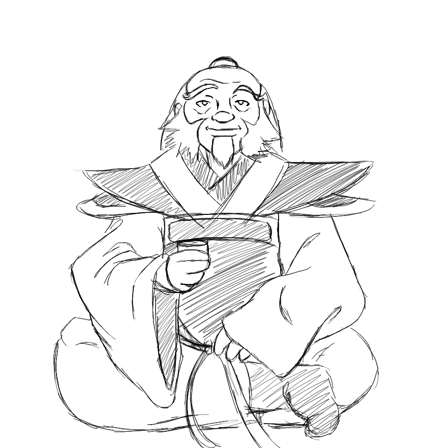 How to Draw Uncle Iroh ATLA Step by Step  YouTube
