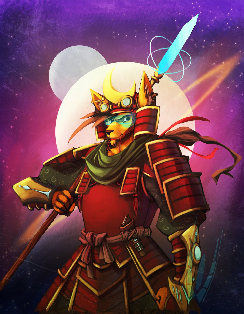 Commission - Space Samurai Krhainos by ben-ben -- Fur Affinity [dot] net