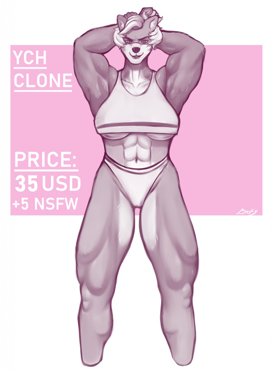 YCH muscle girl by Besky-Draws -- Fur Affinity [dot] net