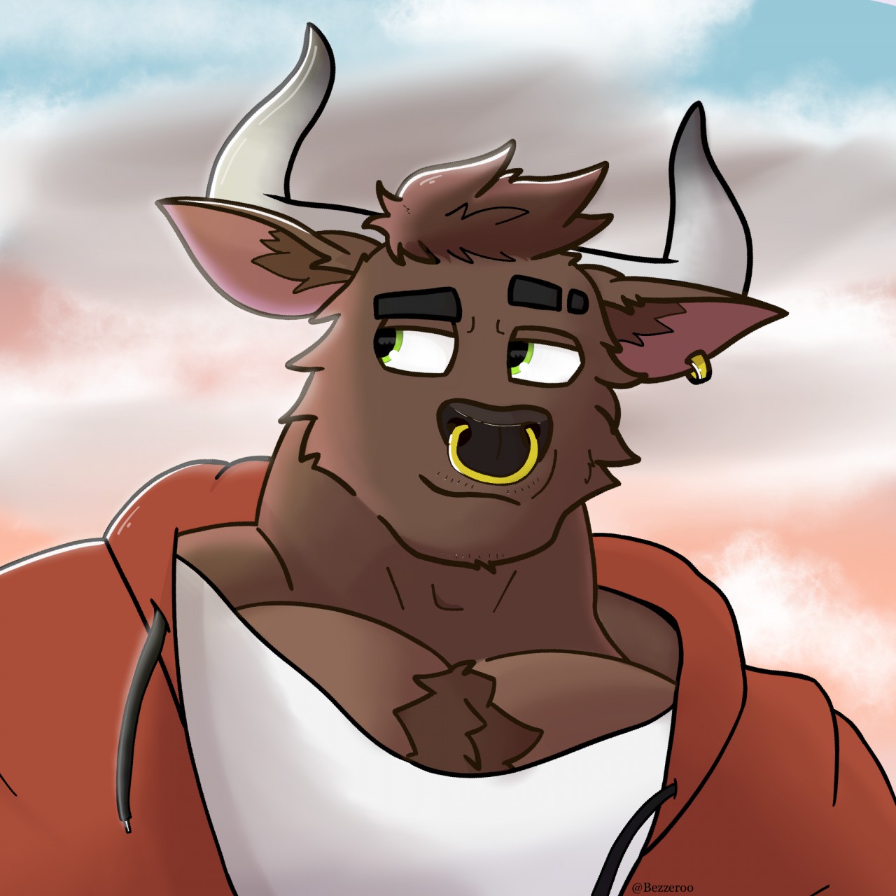 Anthro bull guy by Bezzeroo -- Fur Affinity [dot] net