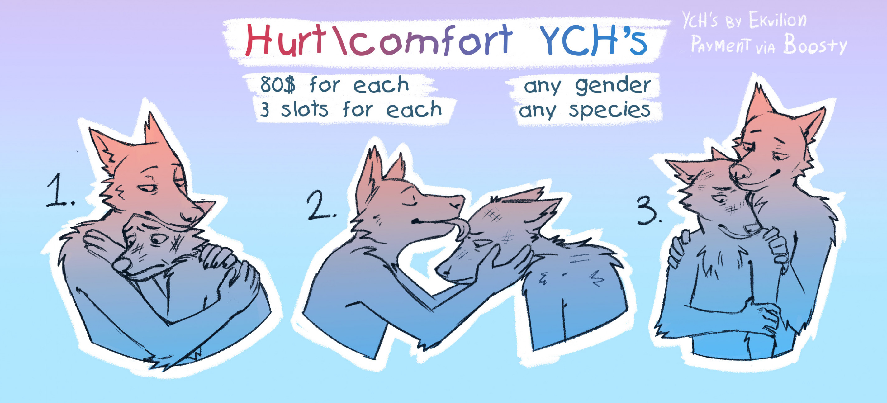 Hurtcomfort YCHs by Bezzub -- Fur Affinity dot net 