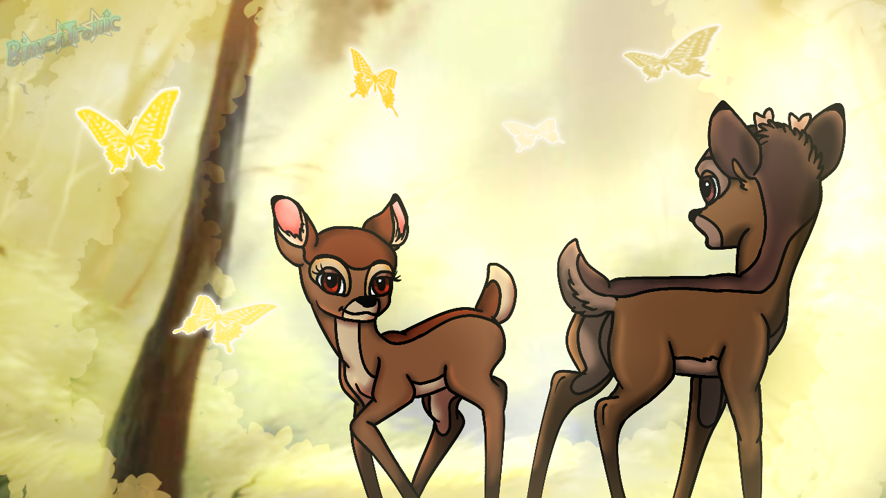 Bambi and Thumper Coloring Printable Pages for Girls, Forest