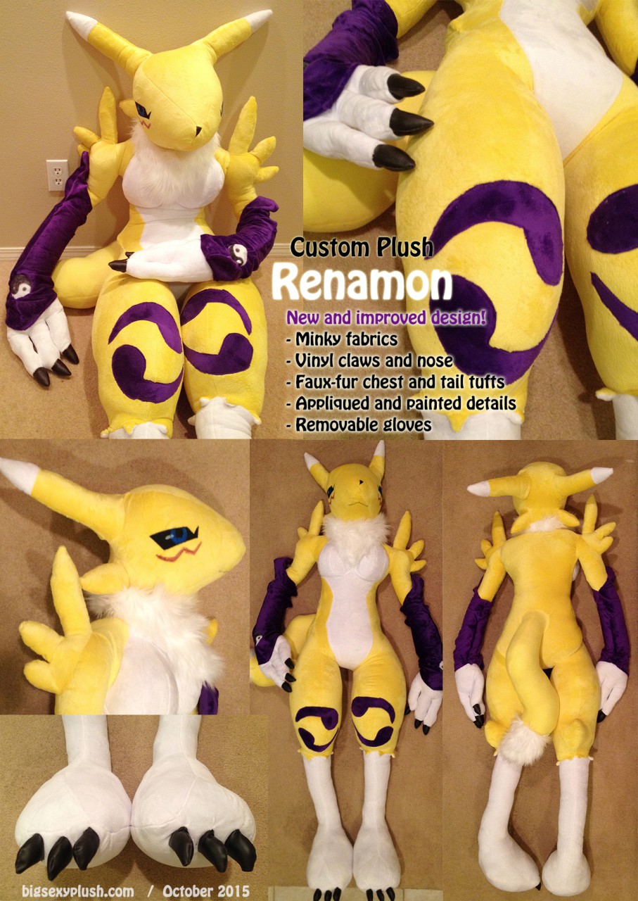 Renamon Custom Plush New Design by BigSexyPlush Fur Affinity