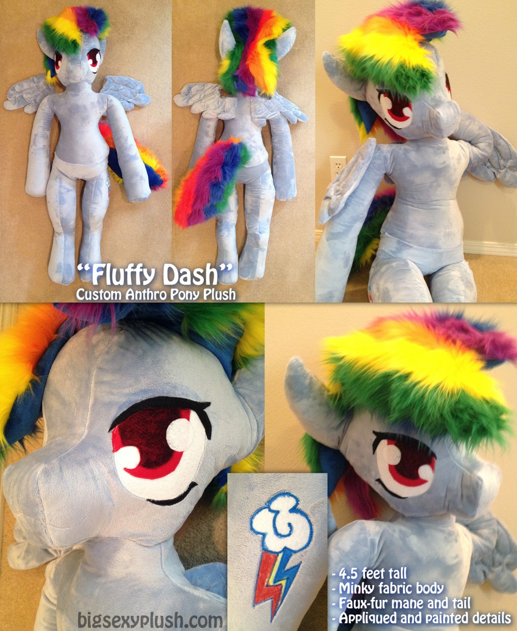 anthro pony plush