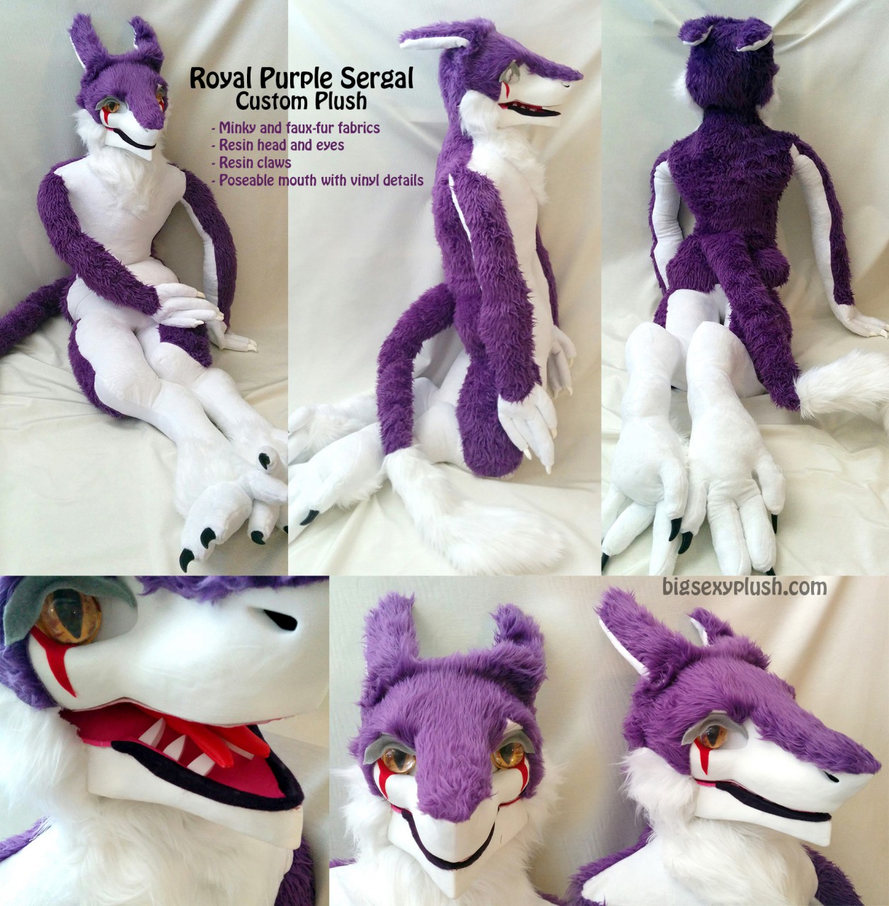 Royal Purple Custom Sergal Plush by BigSexyPlush Fur Affinity