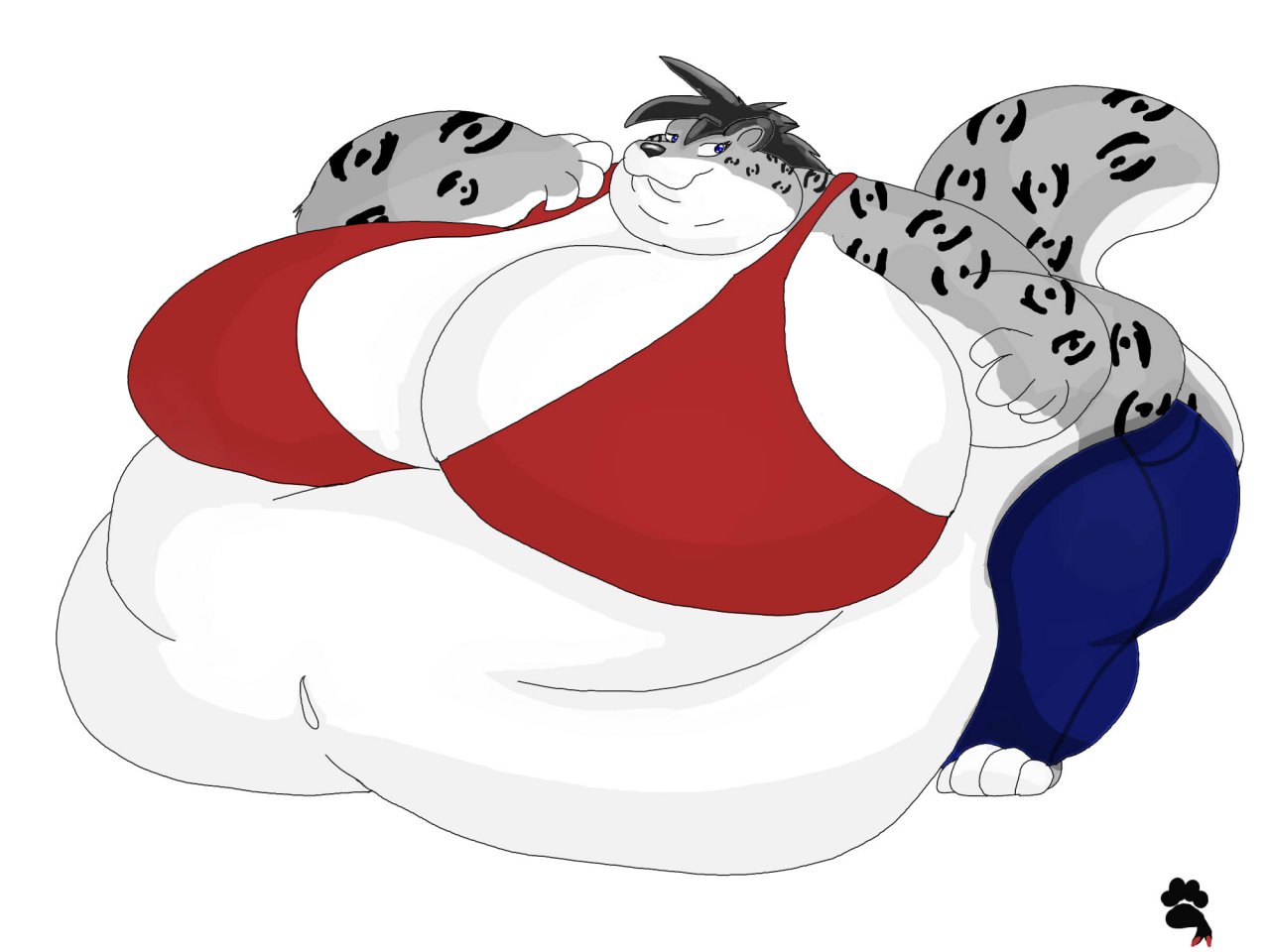 Female Fat Snow Leopard by BigWolf -- Fur Affinity [dot] net