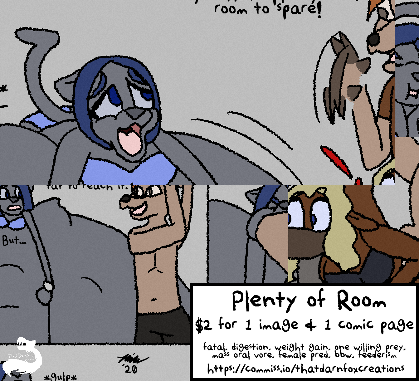 Fetish Comic: Plenty of Room by BingFox -- Fur Affinity [dot] net