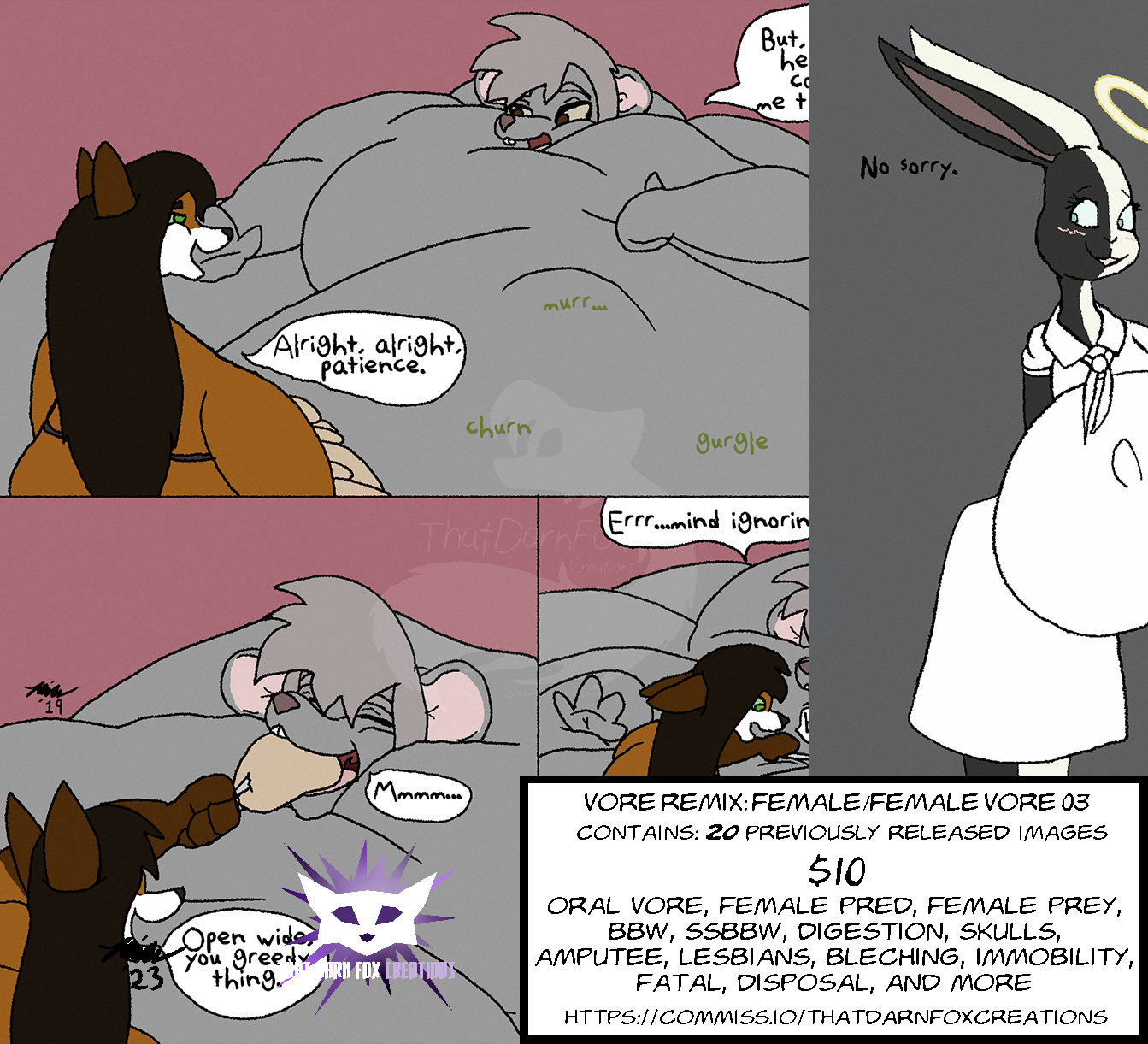 Vore Remix Female Female Vore 03 by BingFox -- Fur Affinity [dot] net