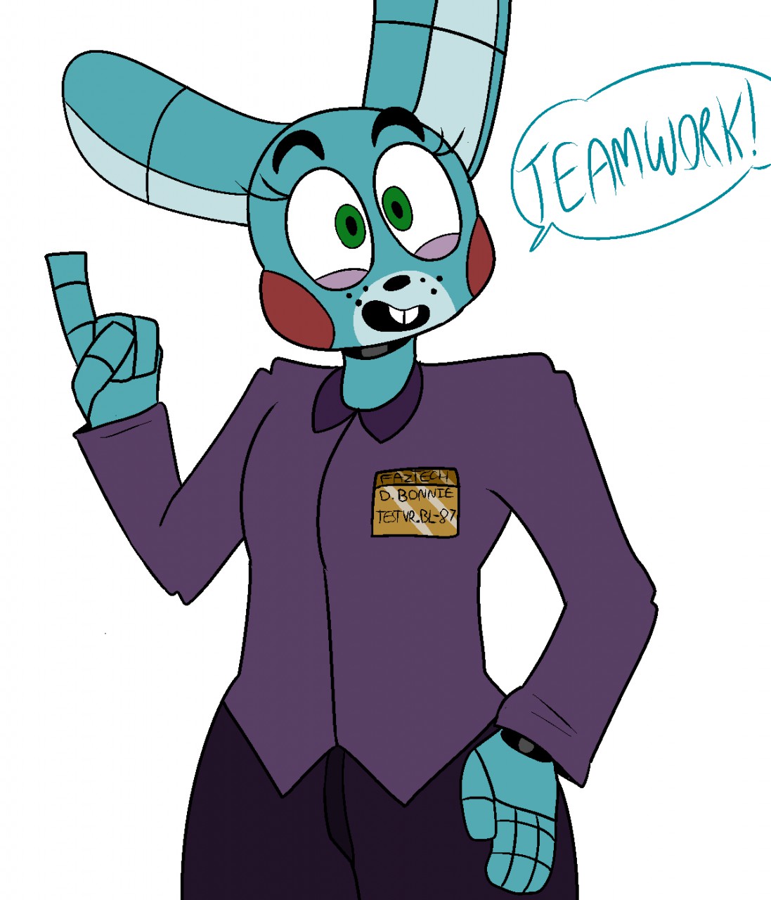 FANART] AU Toy Bonnie by bioscales -- Fur Affinity [dot] net