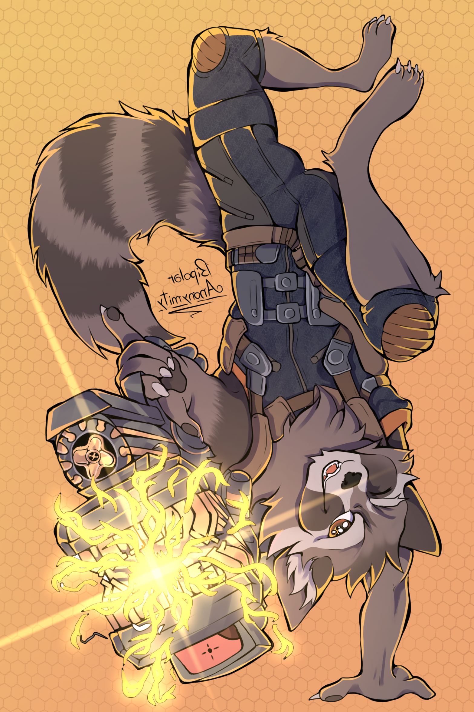 Rocket Raccoon Fanart by BipolarAnonymity -- Fur Affinity [dot] net