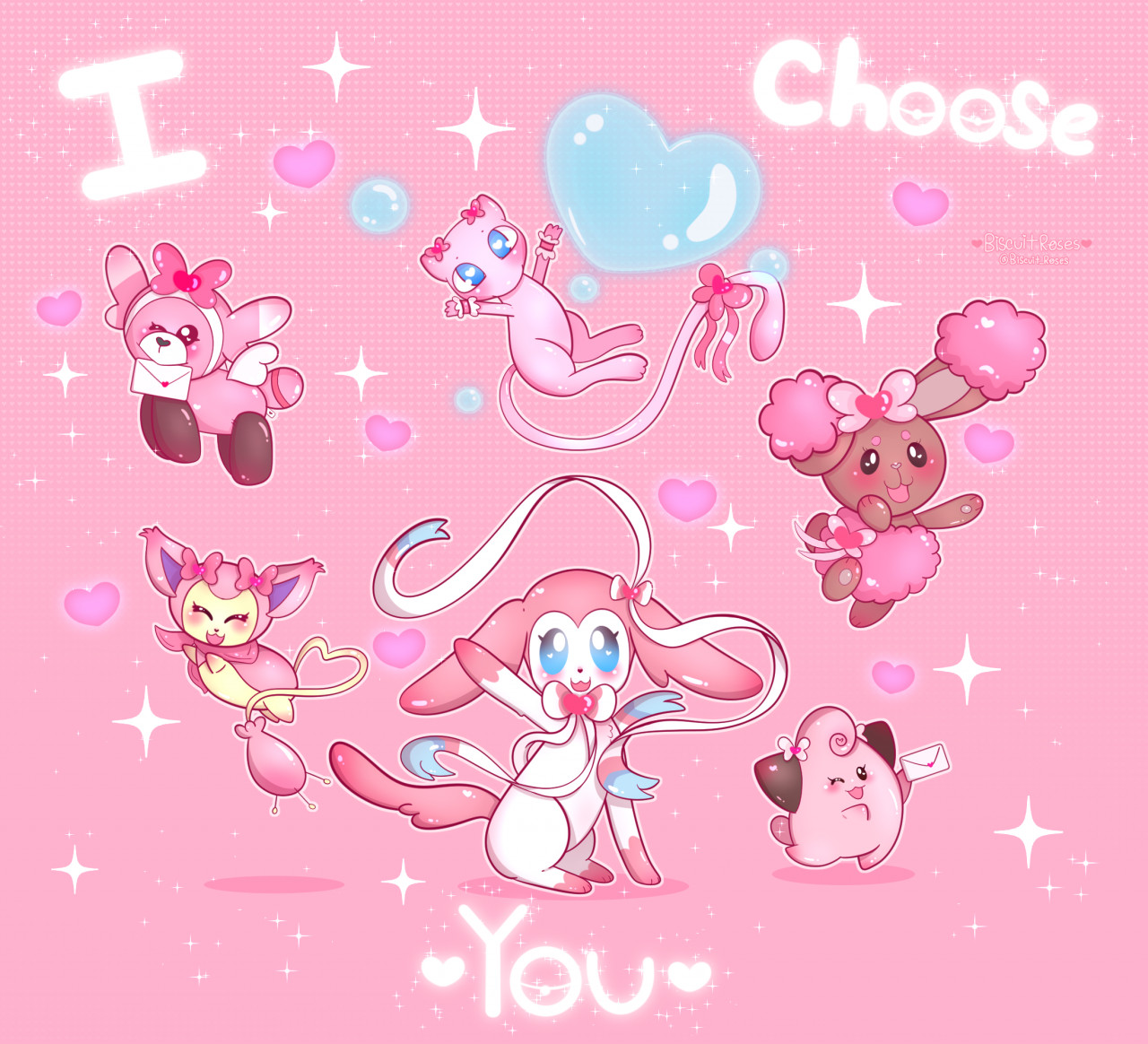 pink pokemon ❤ i choose you! by BiscuitRoses -- Fur Affinity [dot ...