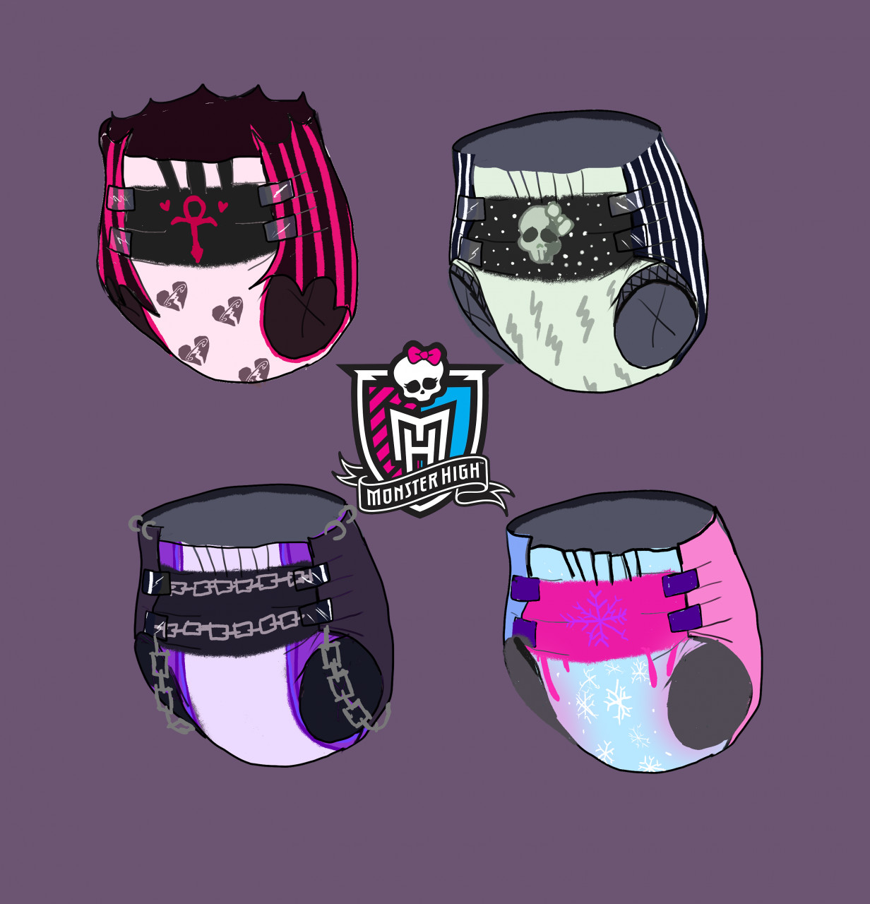 Monster High Diapers by biteybaby -- Fur Affinity [dot] net